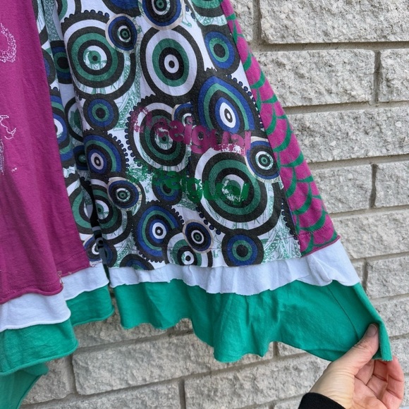 Y2K Vintage Disigual Huesca Day Dress Women's Size Small Artsy Funky Unique - Picture 6 of 11